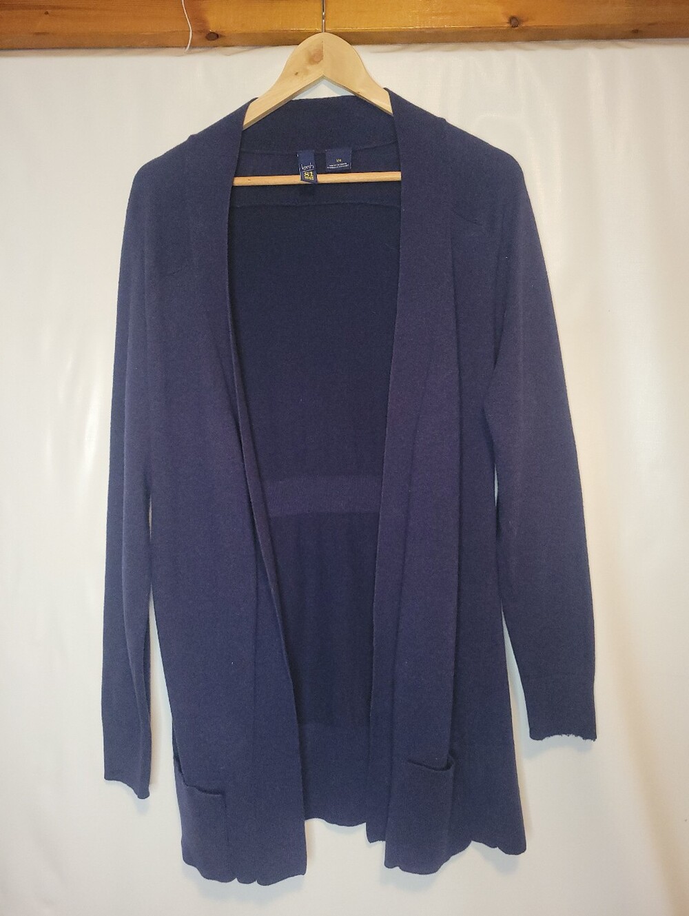 Kersh 81 Nineteen Navy Open-Front Cardigan with Pockets